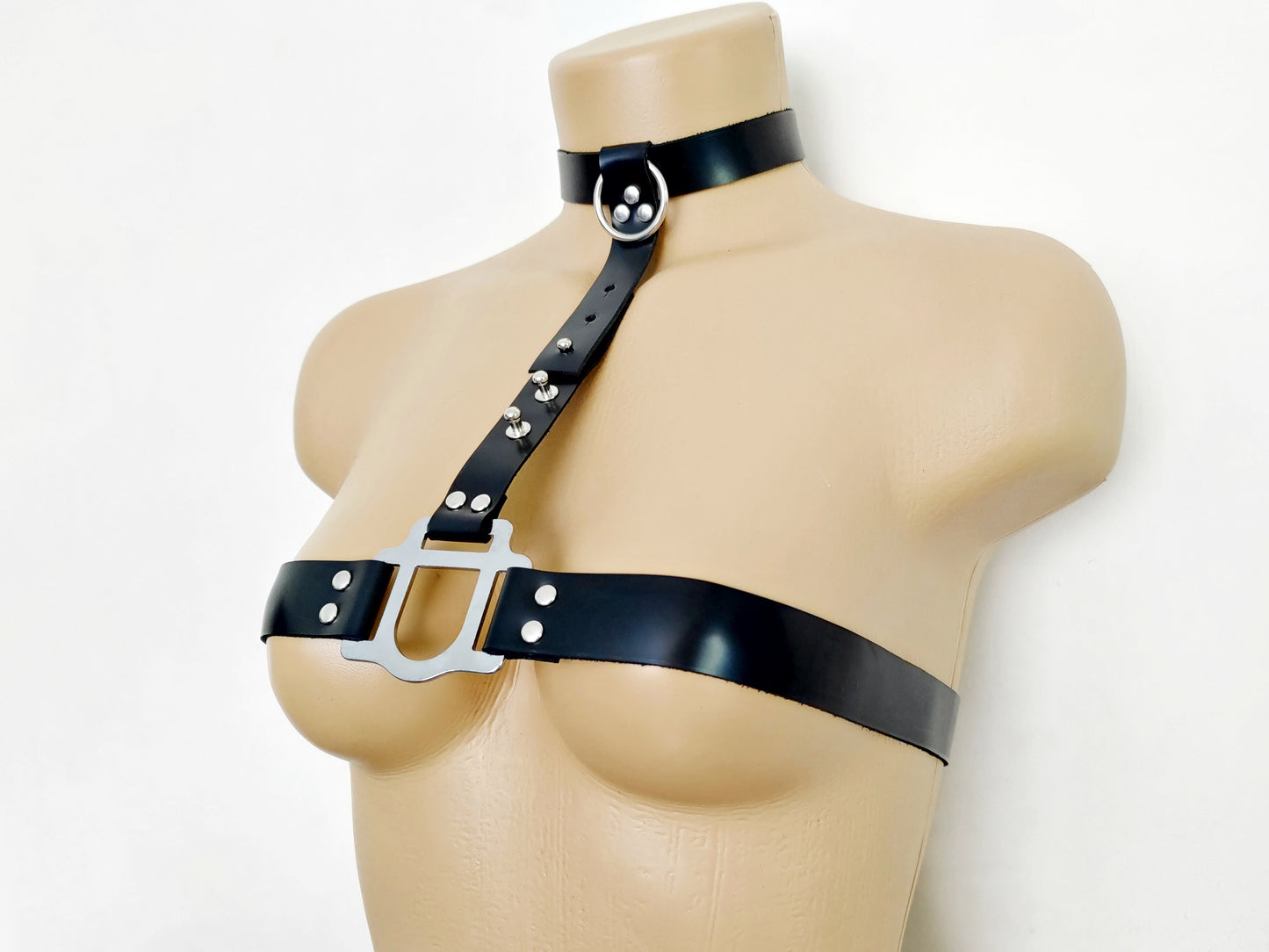 Strappy lingerie harness with choker collar